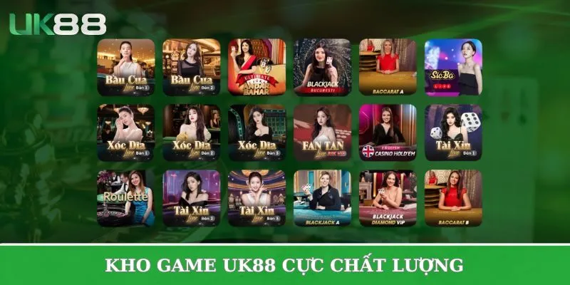 Kho game UK88 cực chất lượng